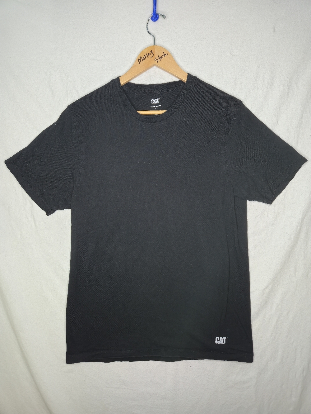 Cat Men's Black Short Sleeved Tee Shirt Size Large